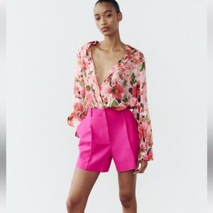 Zara floral printed shirt